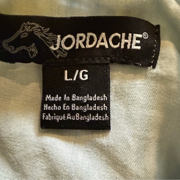 JORDACHE Vintage Denim Jean Dress Cap Sleeves Lightweight Pockets Size Large - Picture 8 of 9